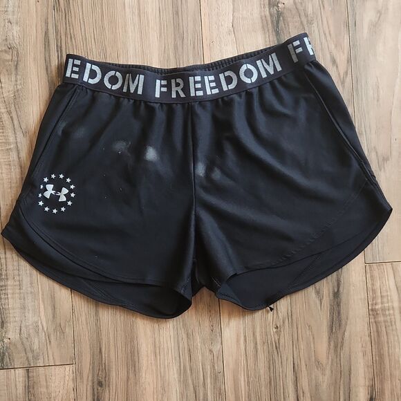Under Armour Pants - Under Armour Freedom Play Up Women's Black Athletic Shorts 100% Polyester